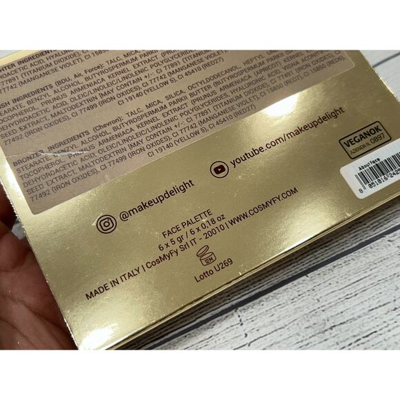 Cosmyfy About Face MD Palette Highlighter Blush Bronzer Makeup Delight 6x0.19 oz - Picture 6 of 6